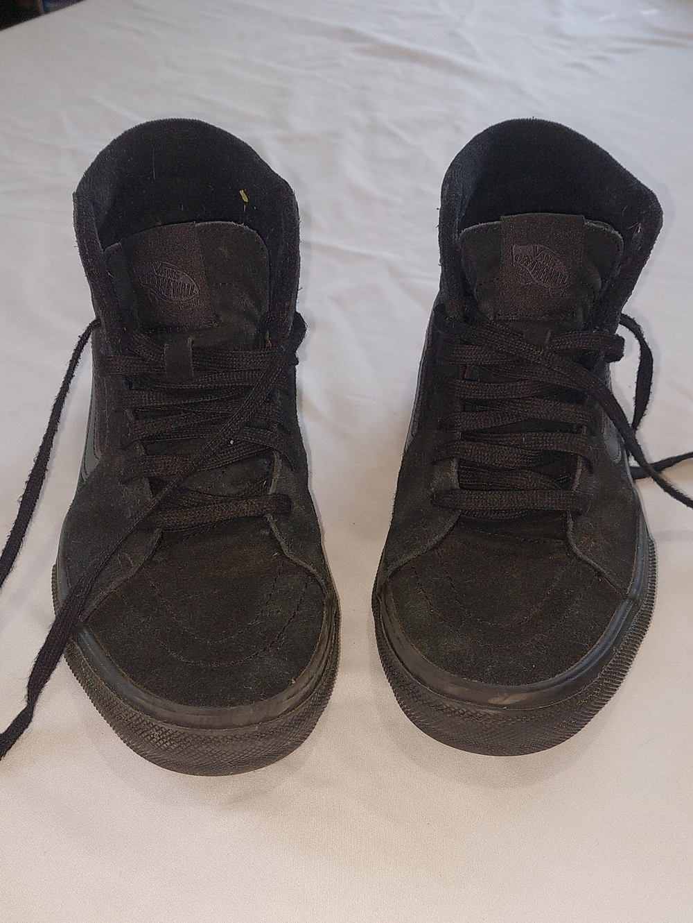 Vans Pop Cush   Black Suede High-Top Sneakers.8.5 Mens